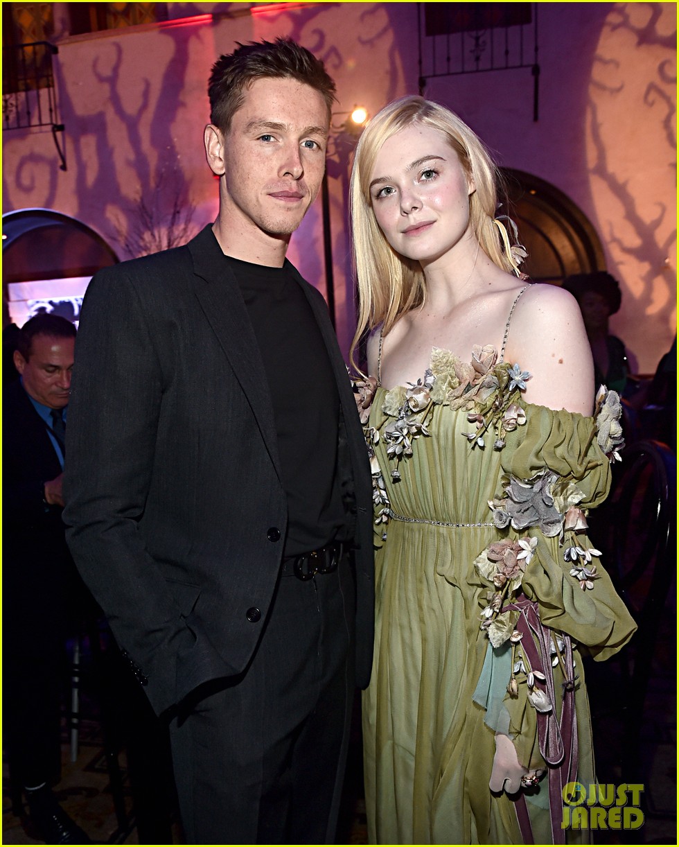 Elle Fanning Glows in Green Floral Dress at 'Maleficent 2' Premiere