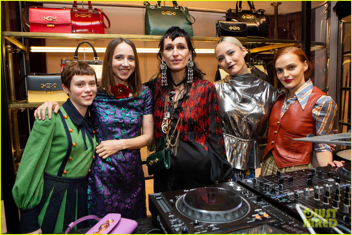 Sophia Lillis & Lucy Fry Celebrate Gucci's Zumi Handbag Collection