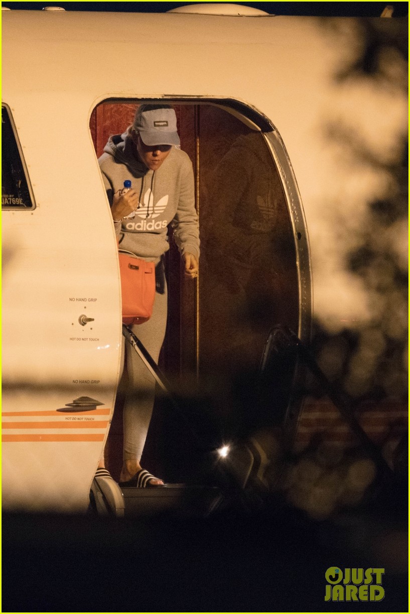 Kendall Jenner Arrives By Private Jet for Bieber Wedding