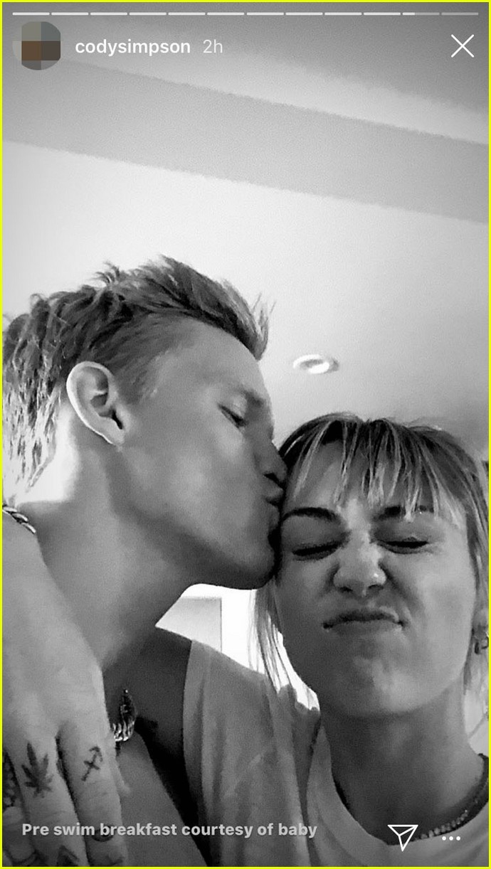 Miley Cyrus Makes Cody Simpson a 'Pre-Swim Breakfast'