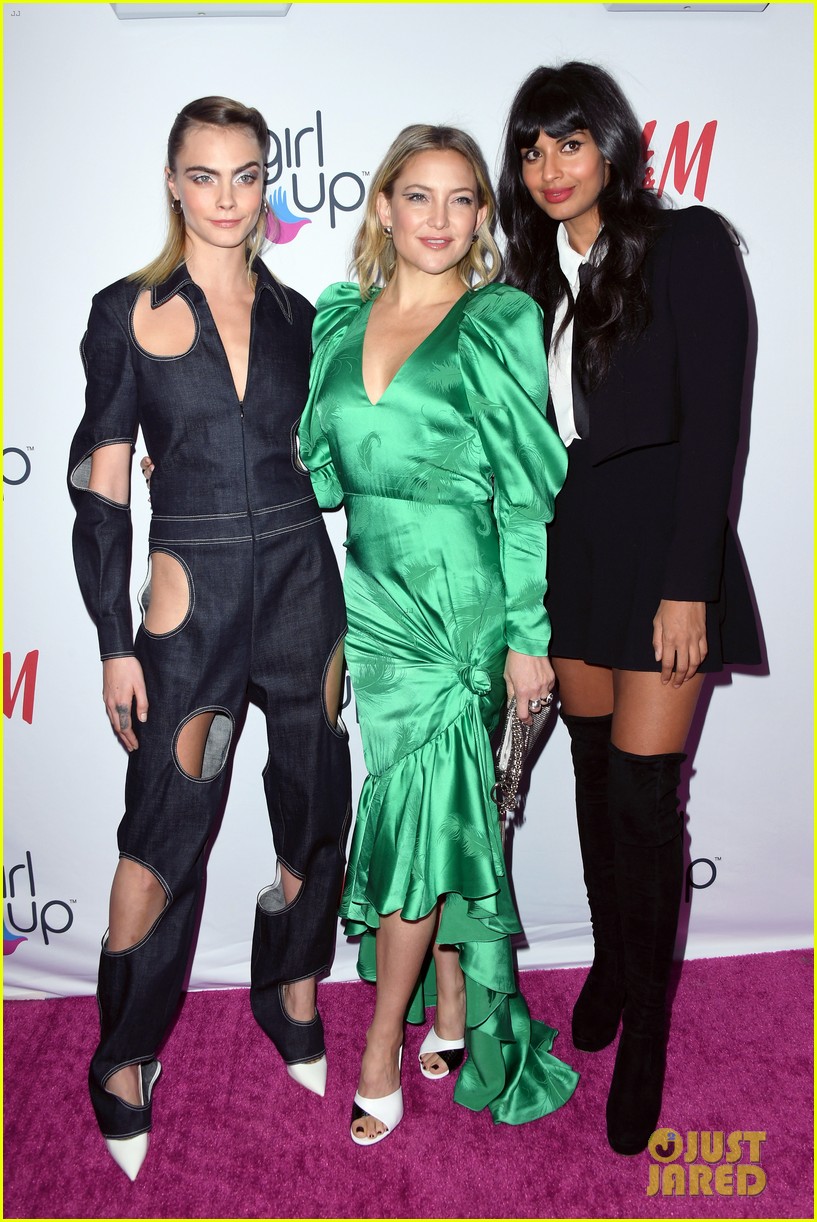 Cara Delevingne Rocks Jumpsuit With Holes at #GirlHero Awards With Ashley Benson