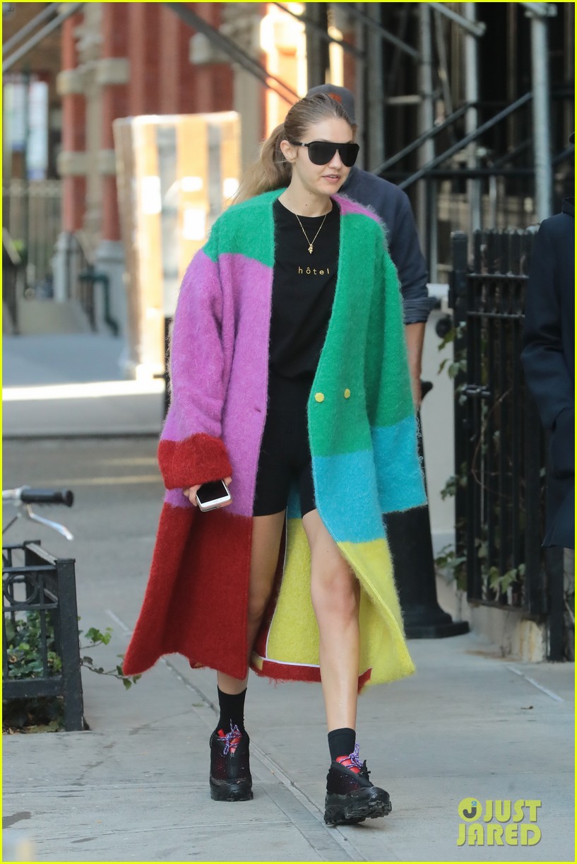 Gigi Hadid Wears All the Colors During Big Apple Stroll