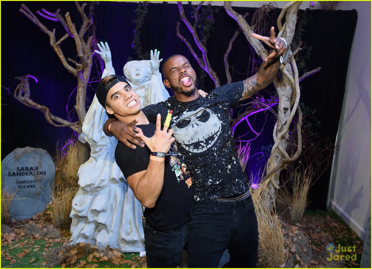 Trevor Jackson & Jordan Buhat Have 'Hocus Pocus' Fun at Freeform's Halloween House