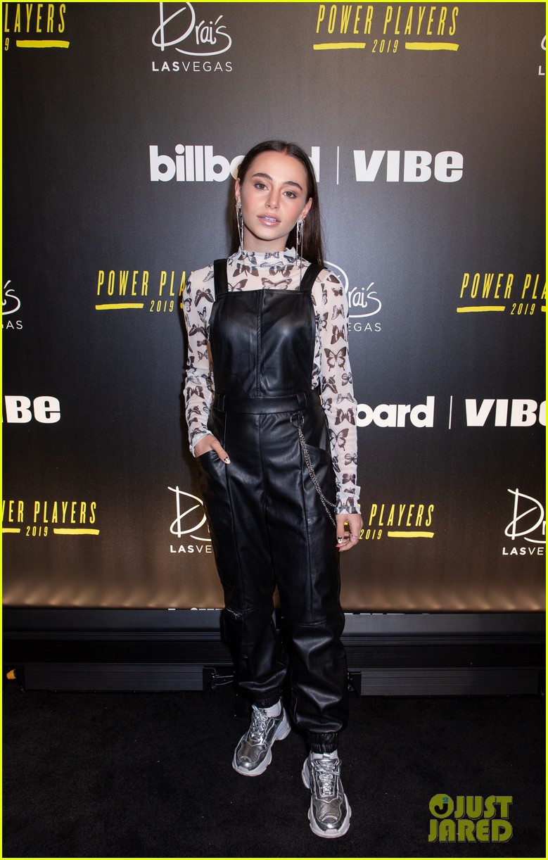 Sky Katz Rocks Butterfly Top & Black Overalls at Billboard Hip Hop Power Players Event