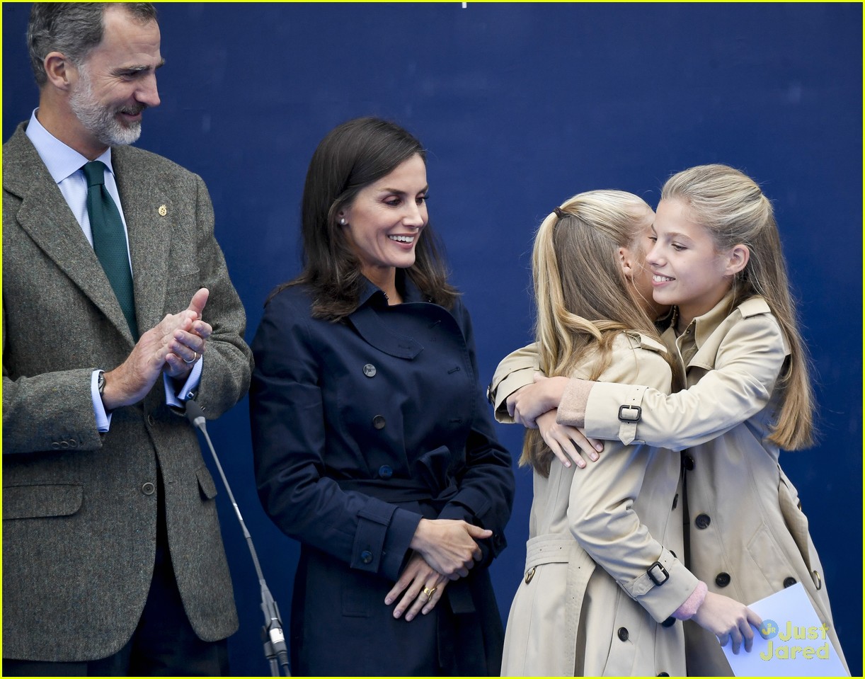 Princess Leonor Gets All The Hugs From Sister Infanta Sofia During Visit to Asiegu