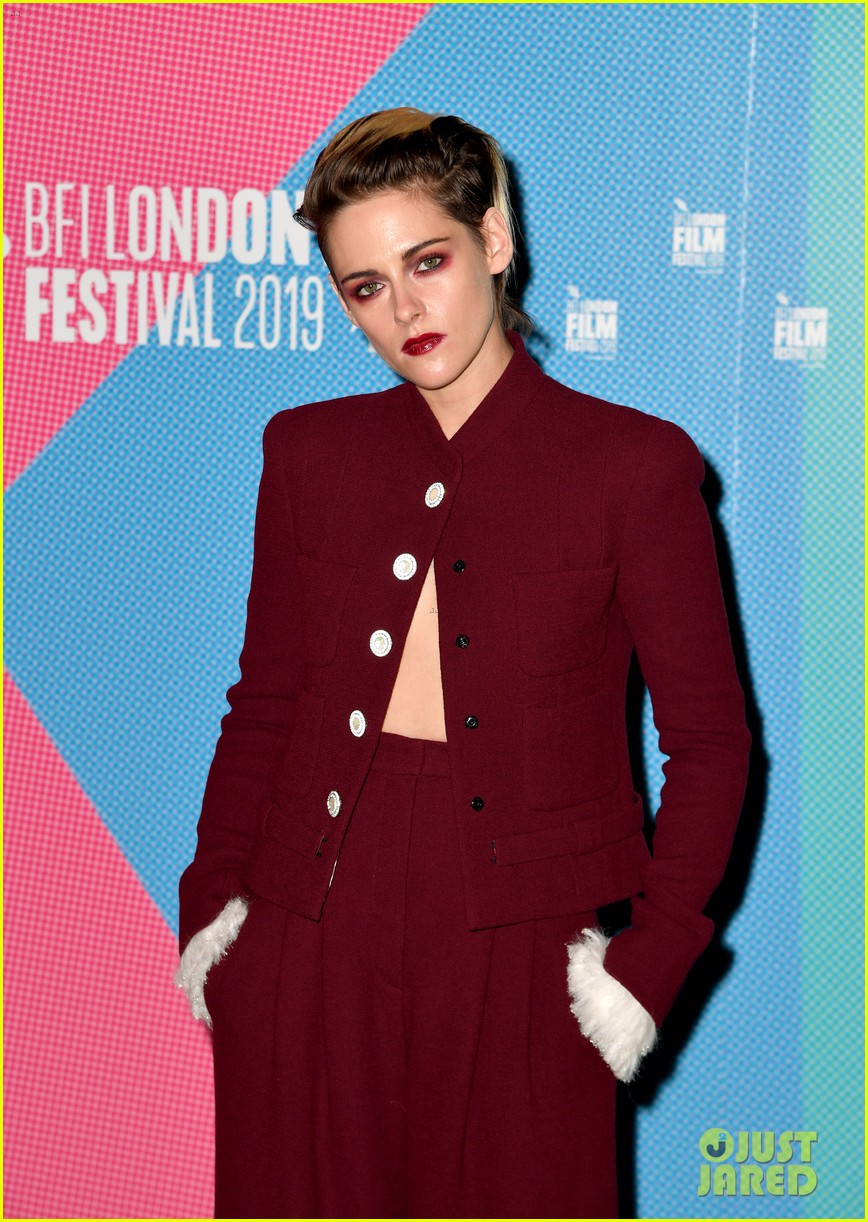Kristen Stewart Rocks Rich Red Ensemble at 'Seberg' Screening in London