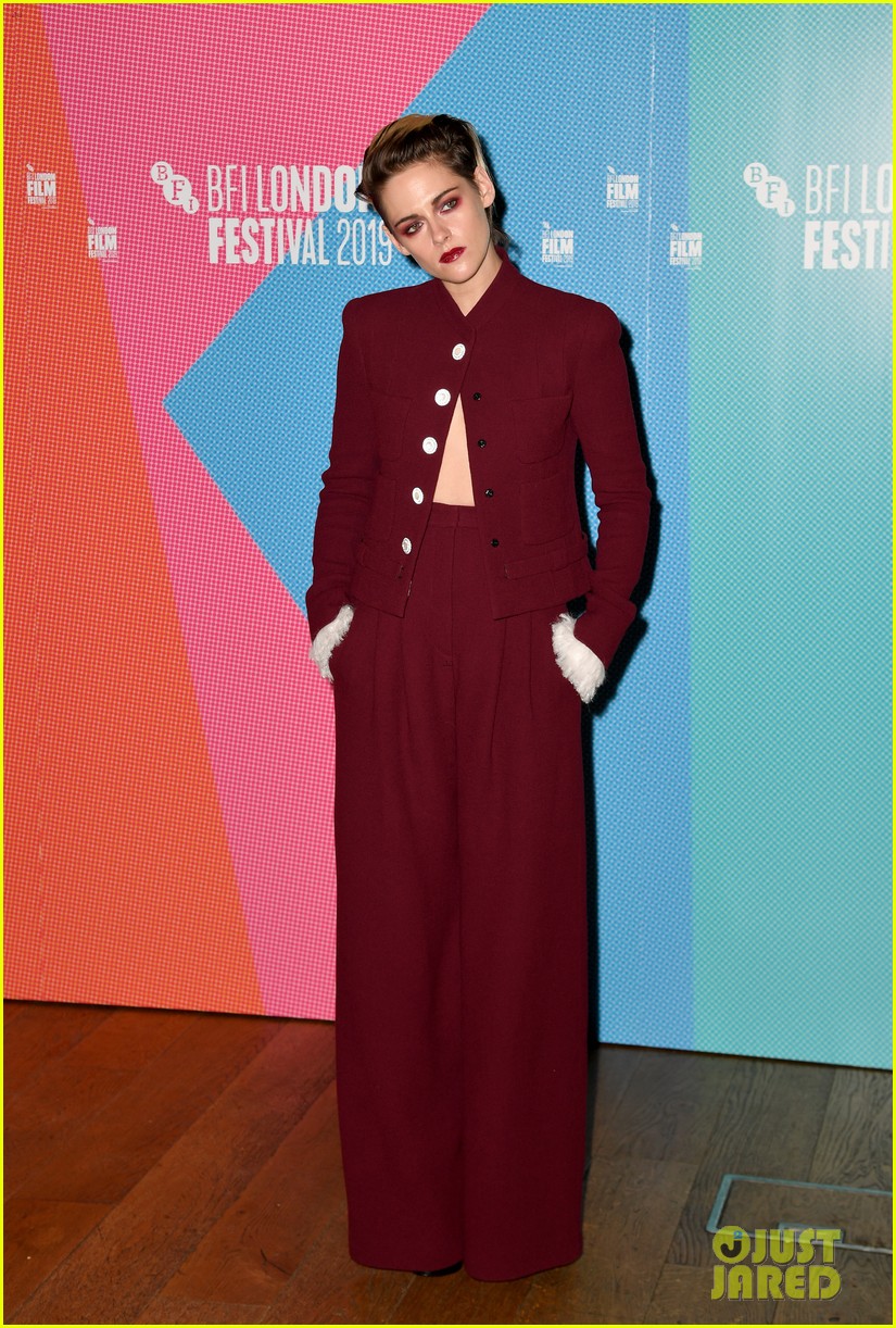 Kristen Stewart Rocks Rich Red Ensemble at 'Seberg' Screening in London