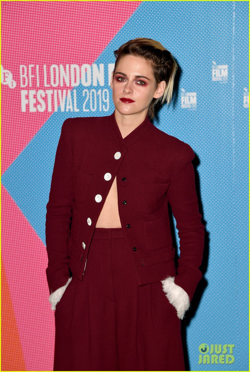 Kristen Stewart Rocks Rich Red Ensemble at 'Seberg' Screening in London