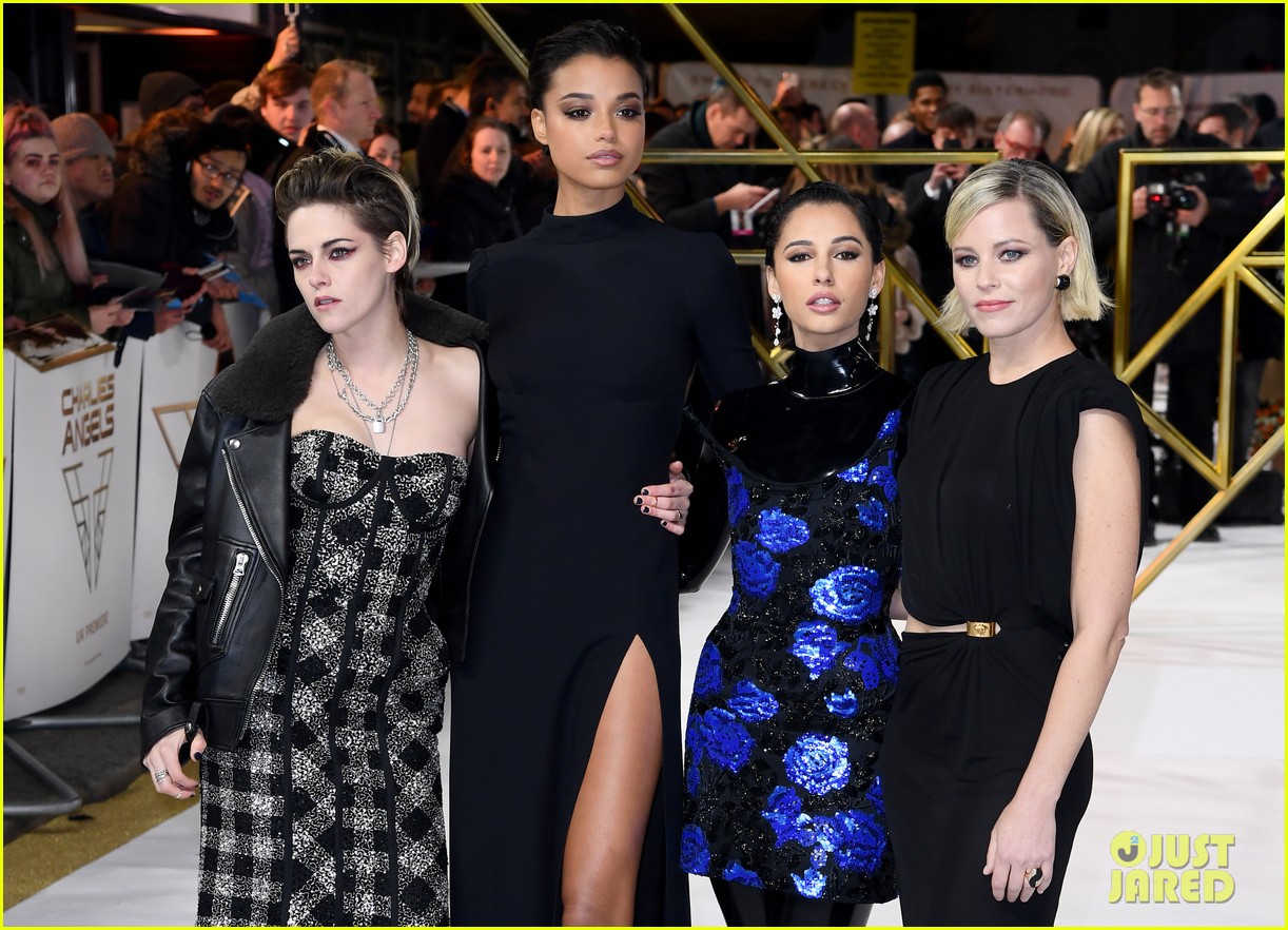 Naomi Scott, Ella Balinska & Kristen Stewart Stun at 'Charlie's Angels' London Premiere