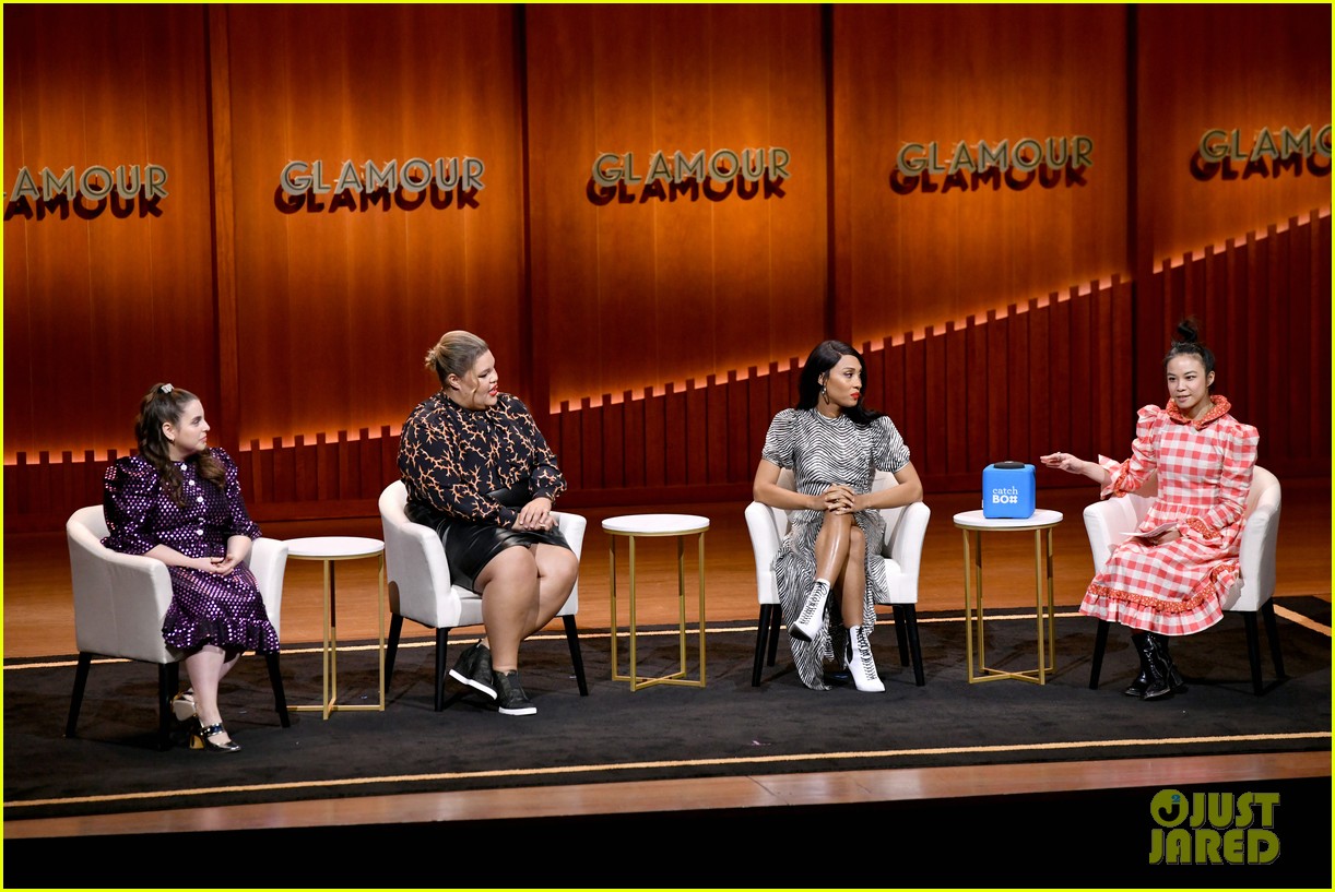 Beanie Feldstein Participates in a Leading Ladies Panel for 'Glamour'