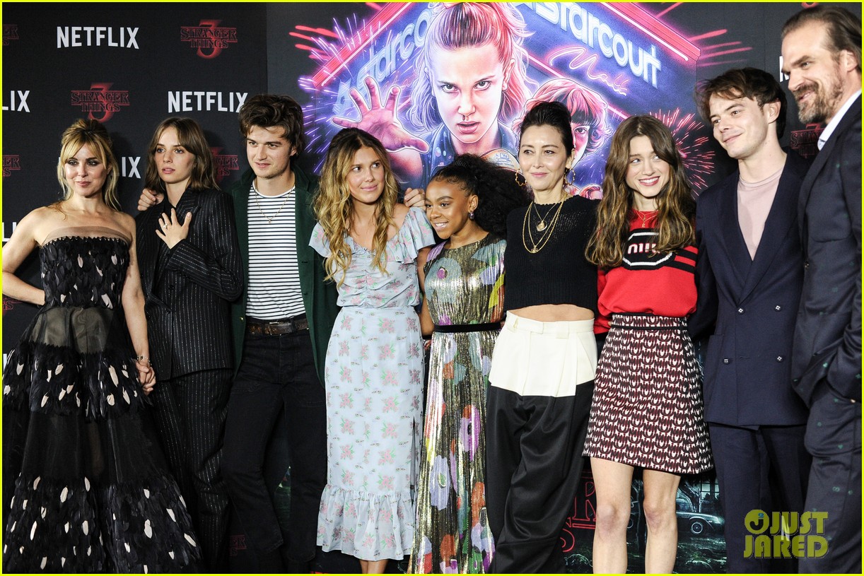 Millie Bobbie Brown & Priah Ferguson Hug It Out at 'Stranger Things' Season 3 Screening in NYC