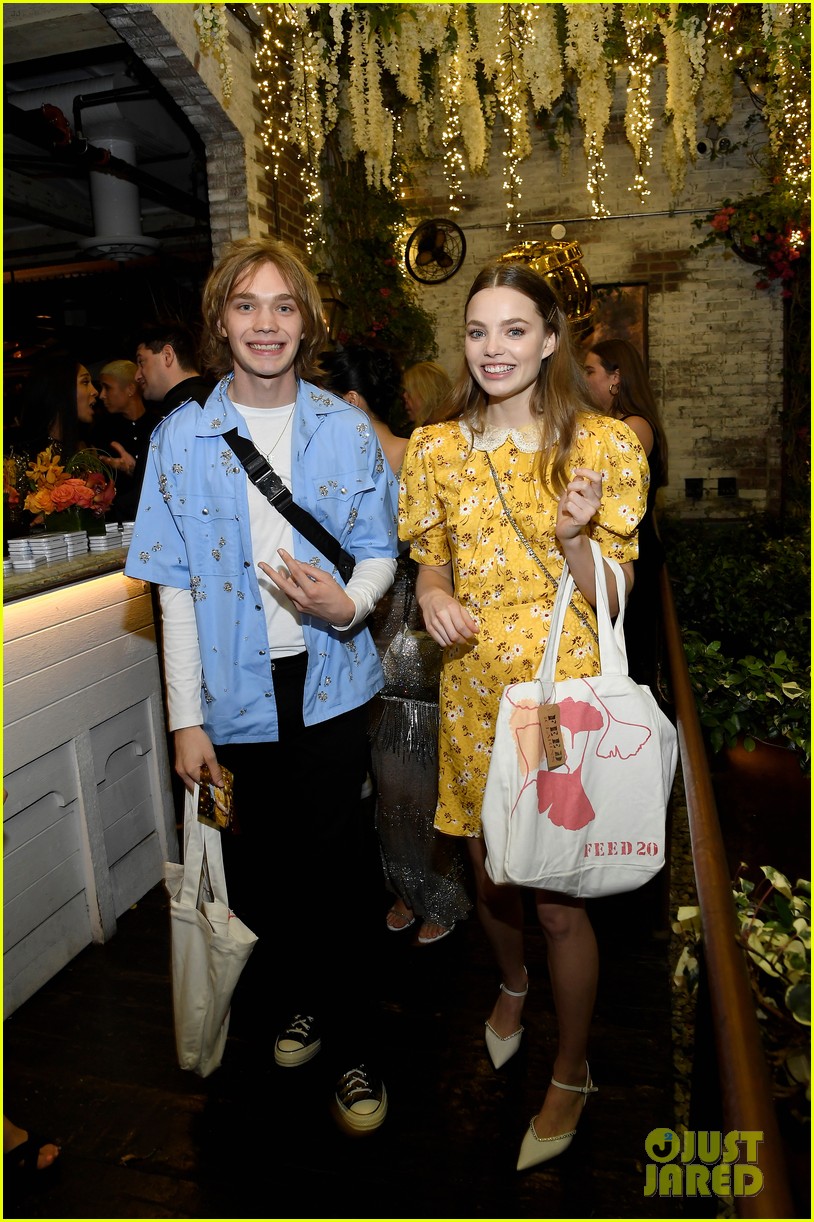 Charlie Plummer Gives Kristine Froseth a Kiss at Pre-Golden Globes Party