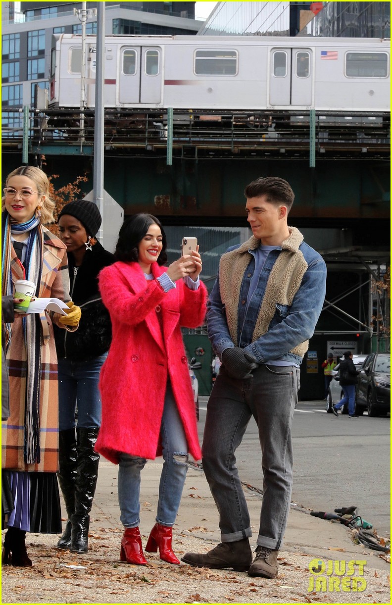 Lucy Hale & 'Katy Keene' Cast Get Flirty With Zane Holtz Underwear Bus Ad