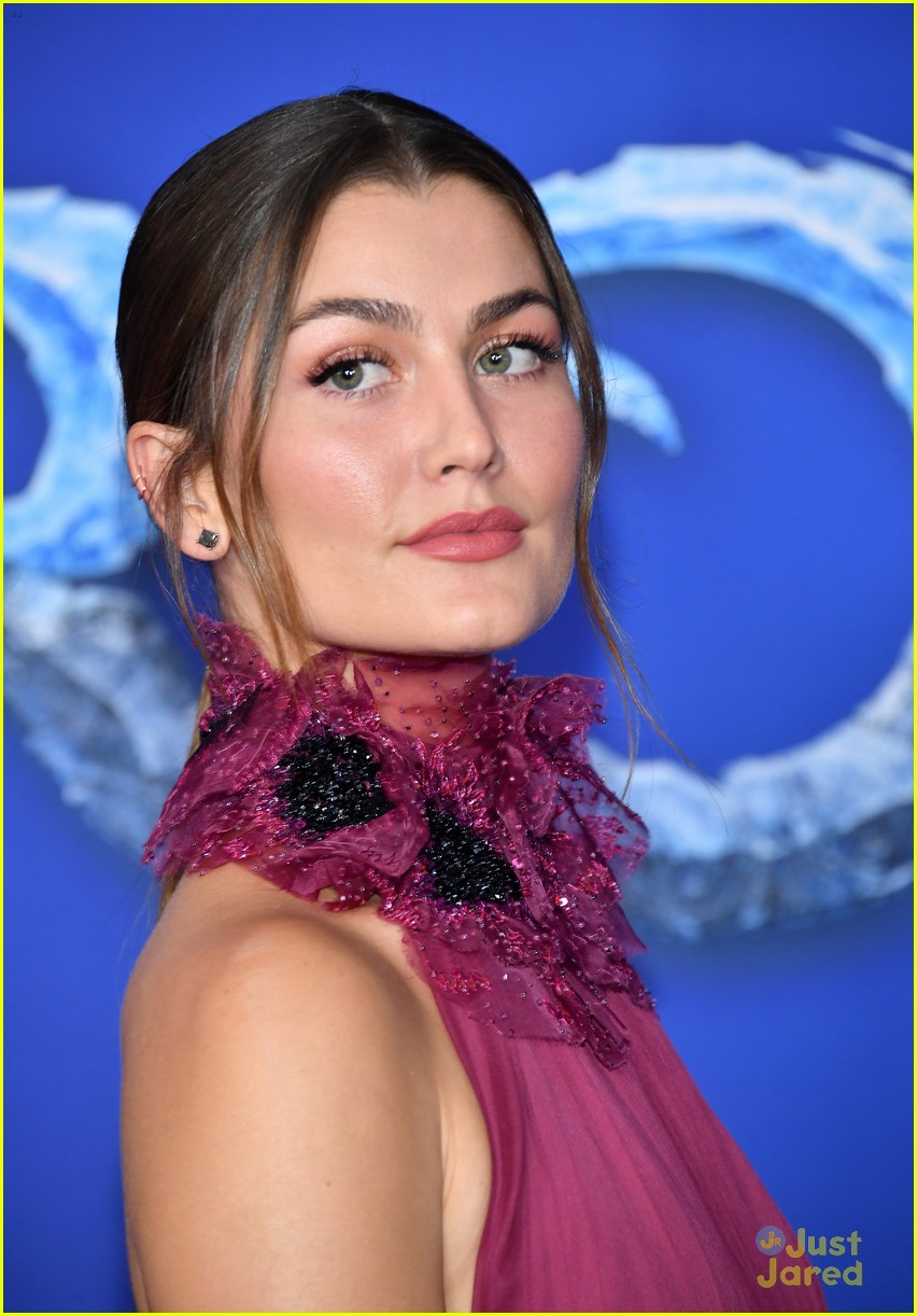 Rachel Matthews, aka Honeymaren, Stuns in Deep Red For 'Frozen 2' Premiere
