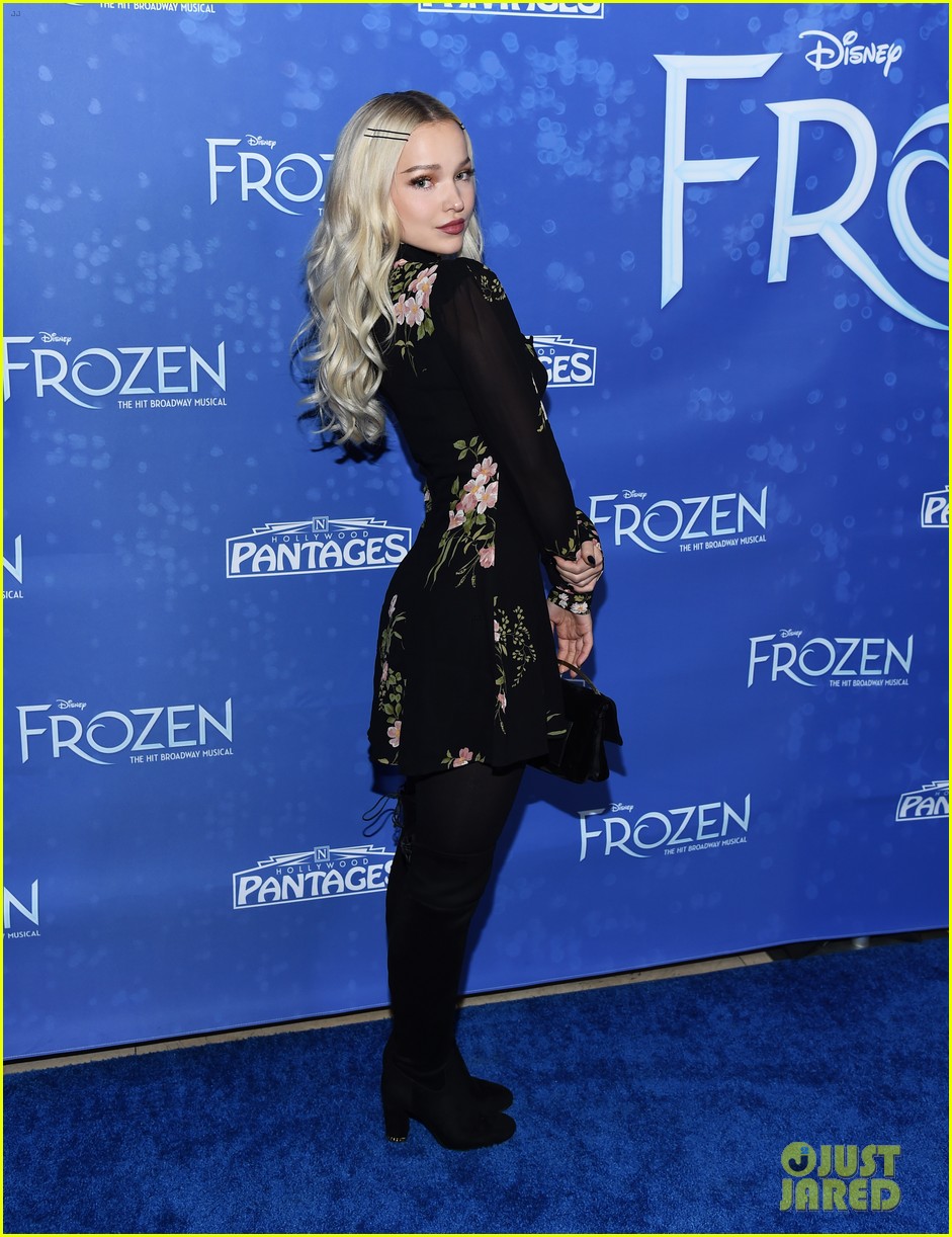 Dove Cameron Thaws Our Frozen Heart With Her Sweet Look at the 'Frozen' Musical Opening Night in LA