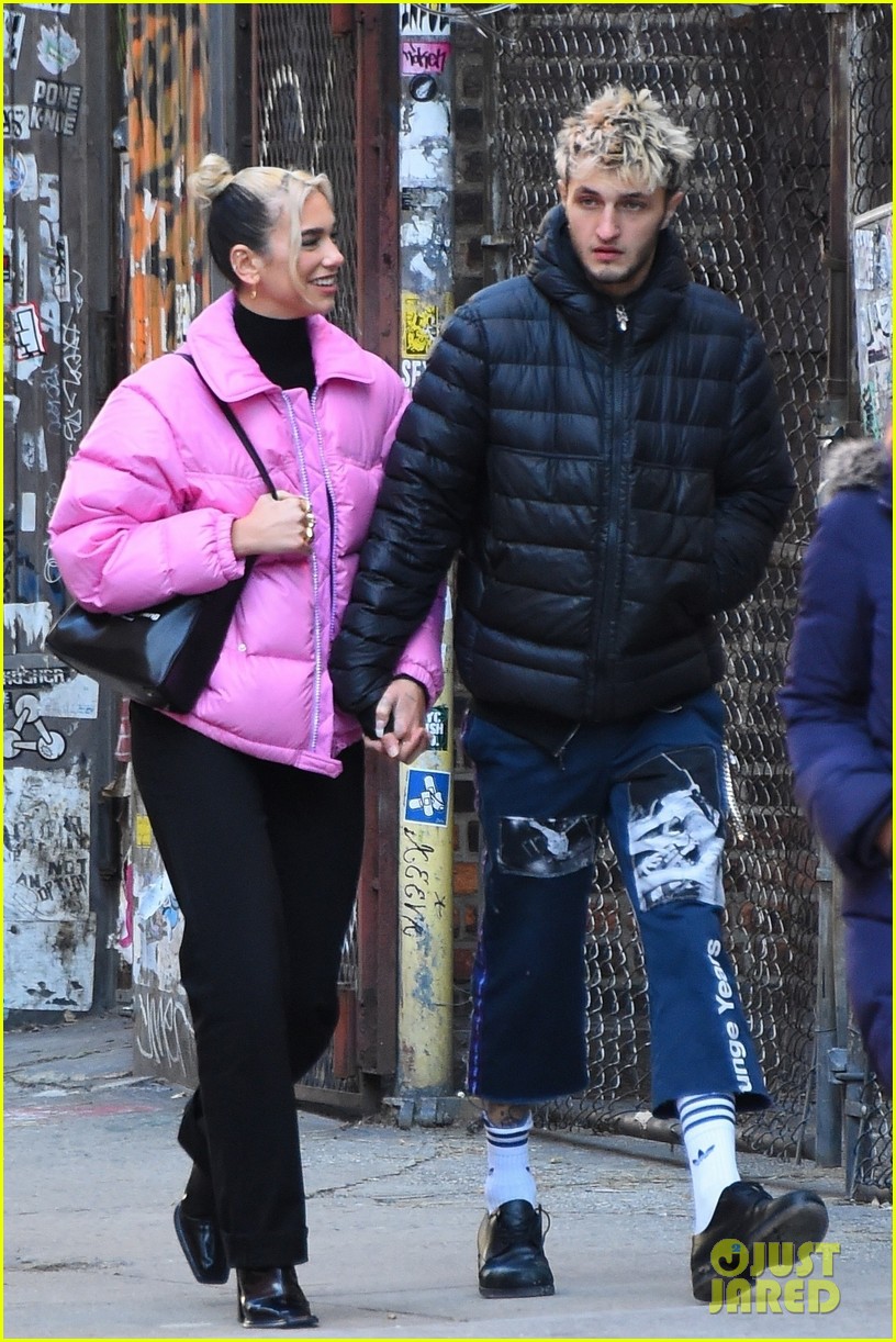 Anwar Hadid Joins Girlfriend Dua Lipa for a Walk Around Town