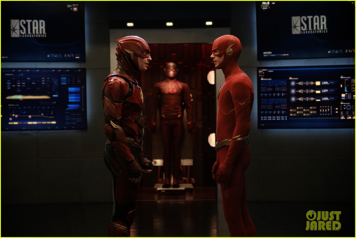 Grant Gustin & Ezra Miller Come Face-to-Face as The Flash!