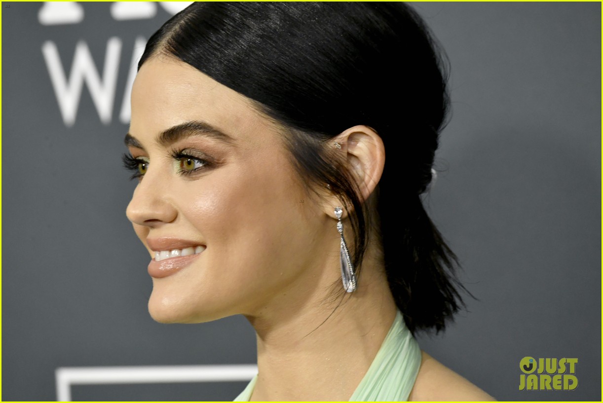 Lucy Hale Goes Glam in Mint Green For Critics' Choice Awards 2020