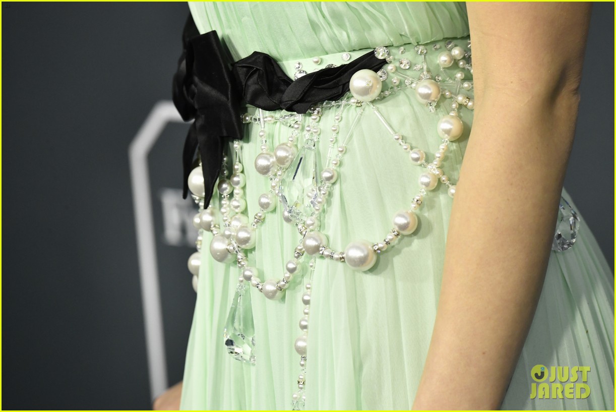 Lucy Hale Goes Glam in Mint Green For Critics' Choice Awards 2020