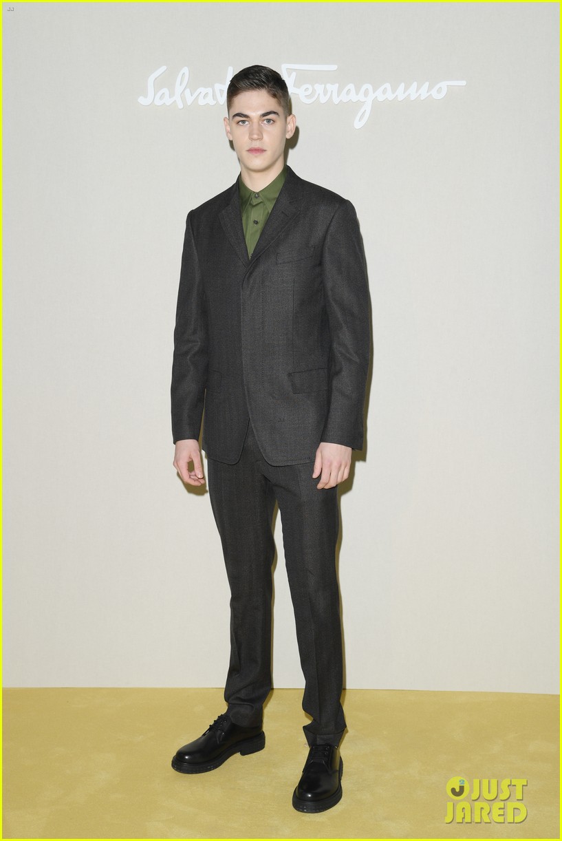 Hero Fiennes-Tiffin Meets Up With Evan Mock at Salvatore Ferragamo Fashion Show