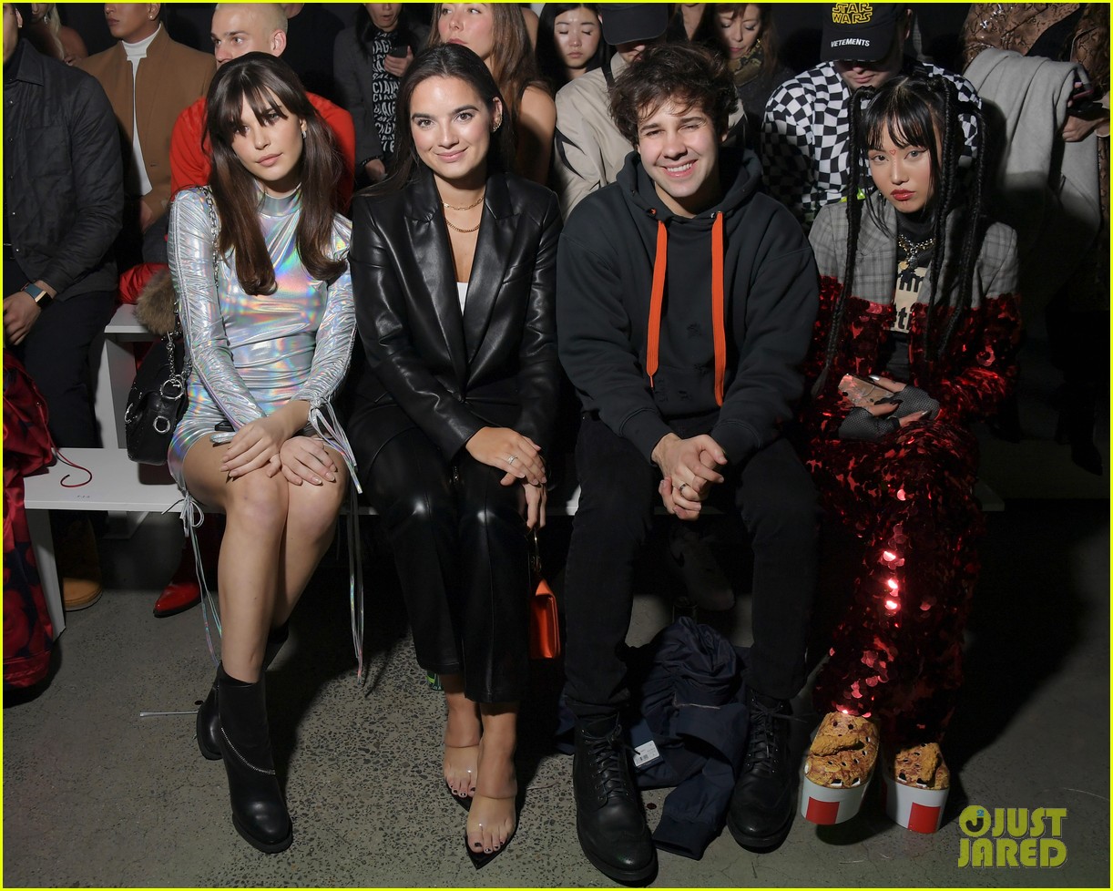 David Dobrik & Rumored Girlfriend Natalie Mariduena Attend New York Fashion Week Shows