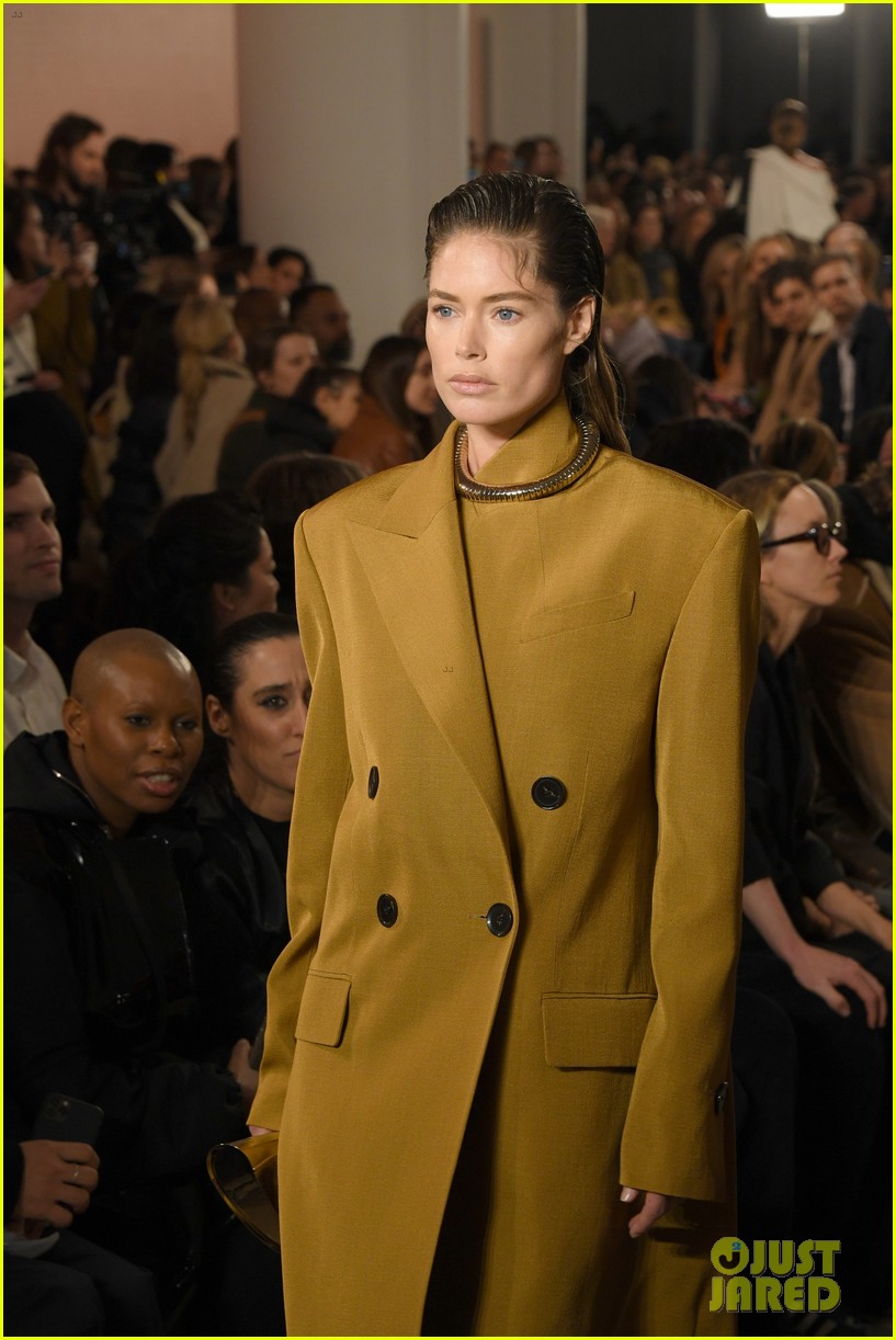 Gigi Hadid Wears Red Hot Coat For Proenza Schouler's Fashion Show