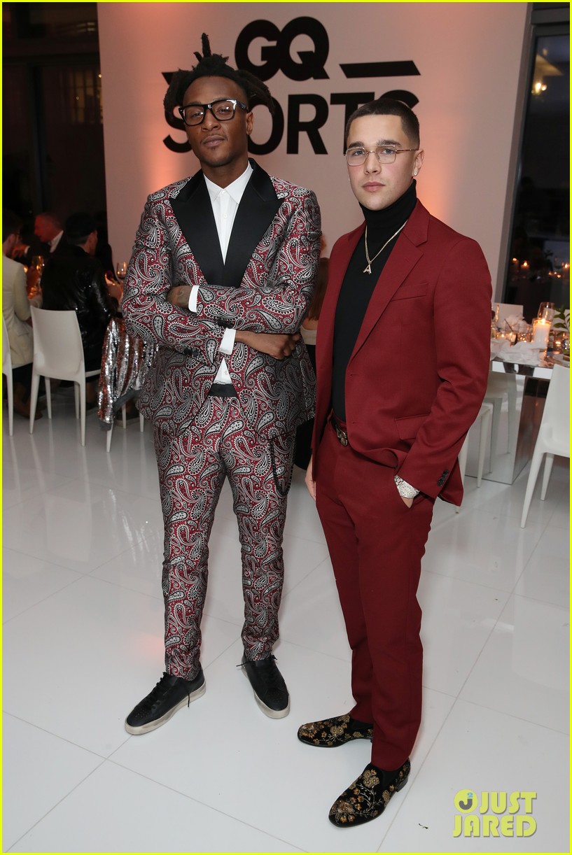 Austin Mahone Suits Up in Red for GQ Sports Dinner in Miami