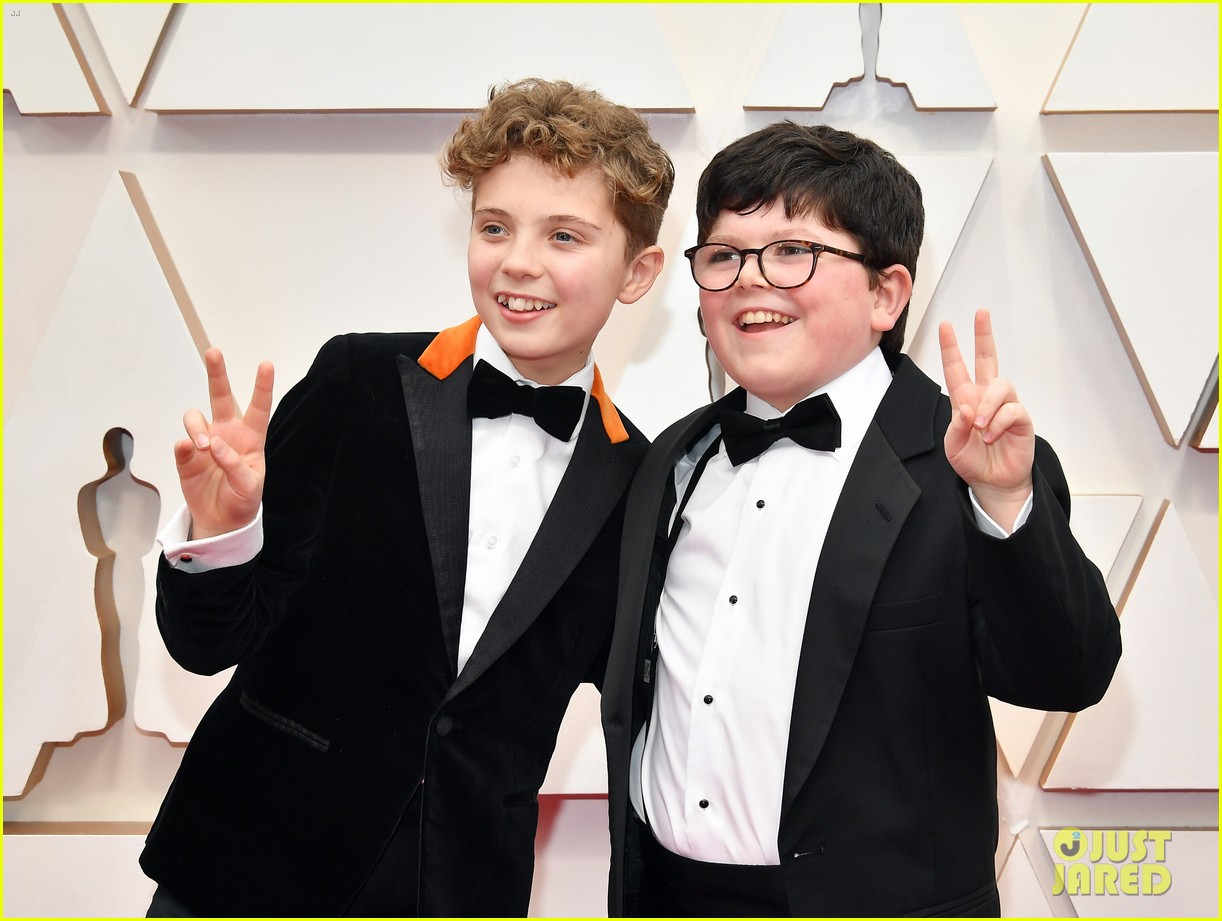 Jojo Rabbit's Roman Griffin Davis & Archie Yates Have the Best Time at Oscars 2020
