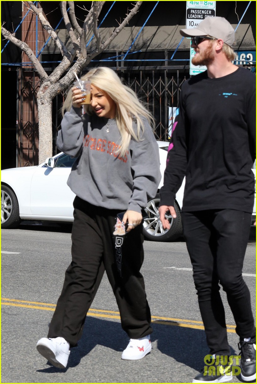 Tana Mongeau Gets a Kiss From Ex Jake Paul's Brother Logan