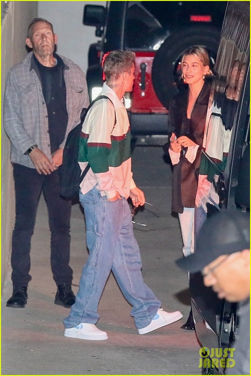 Justin Bieber & Wife Hailey Attend Their Weekly Church Service