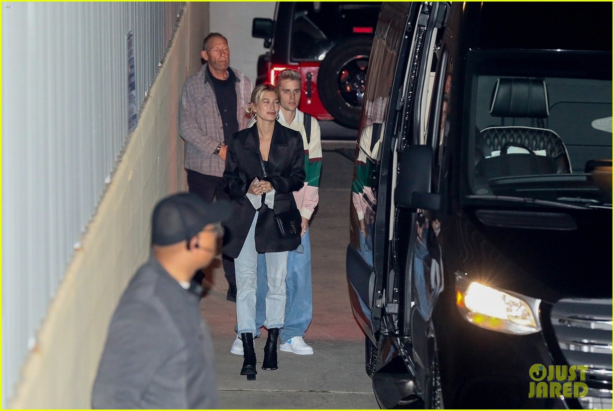 Justin Bieber & Wife Hailey Attend Their Weekly Church Service