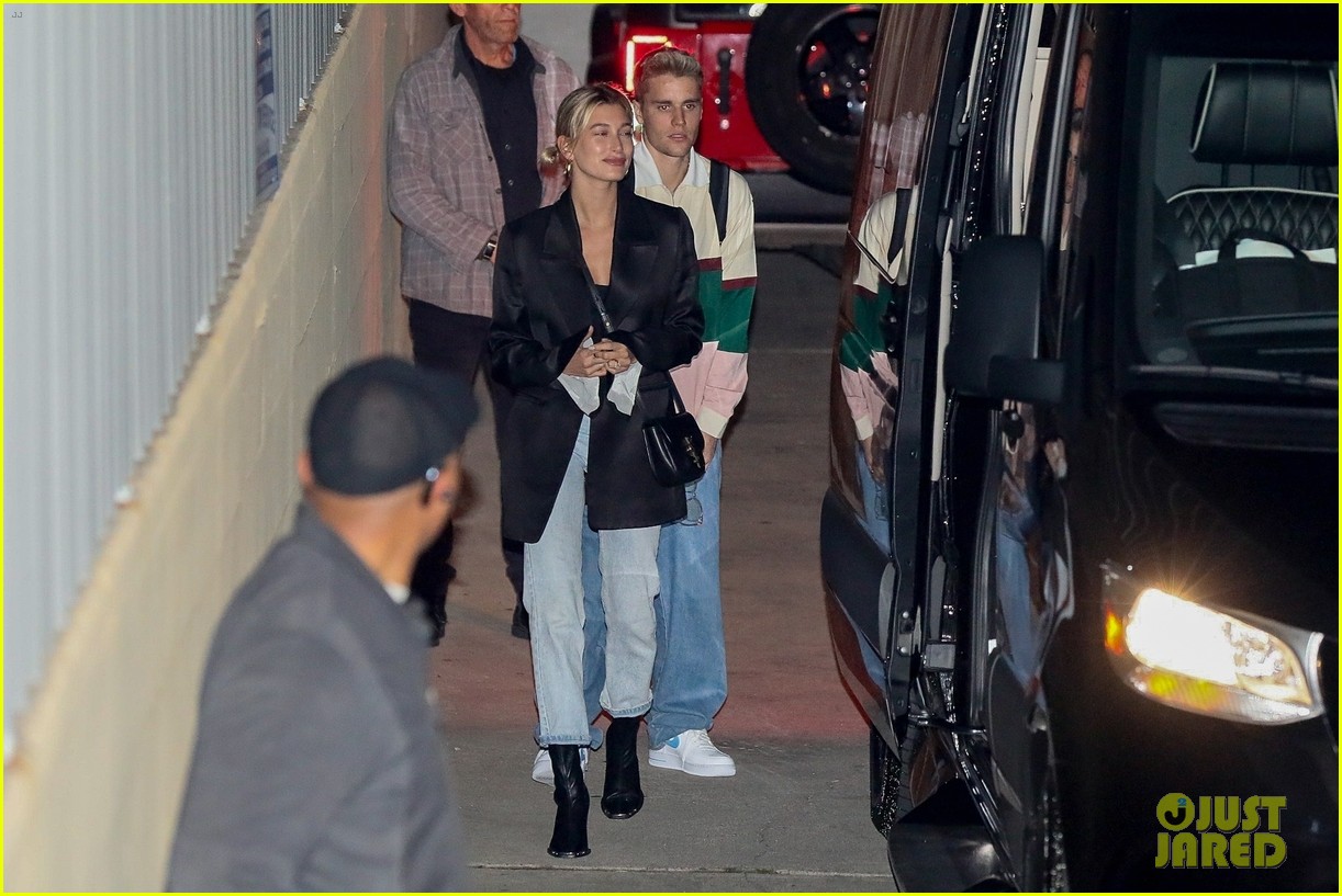 Justin Bieber & Wife Hailey Attend Their Weekly Church Service