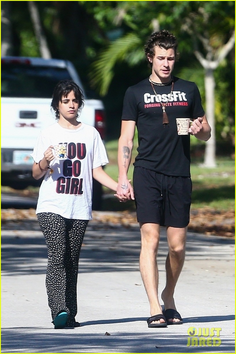 Camila Cabello Holds Hands with Shawn Mendes During Their Friday Morning Walk