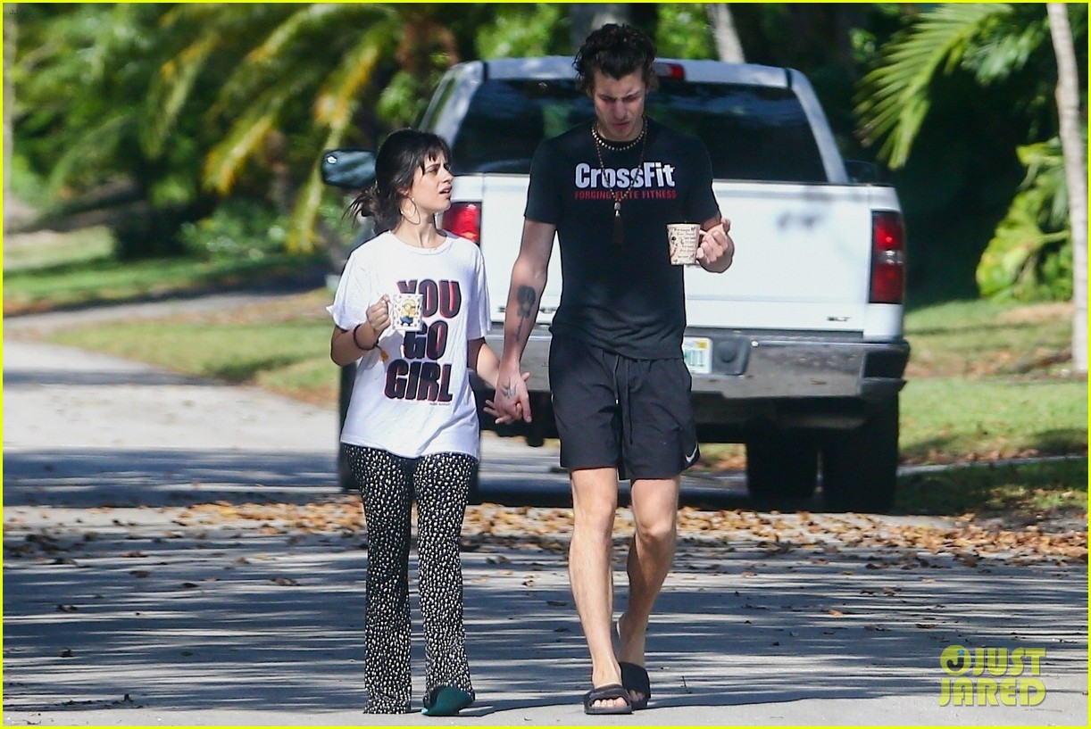 Camila Cabello Holds Hands with Shawn Mendes During Their Friday Morning Walk