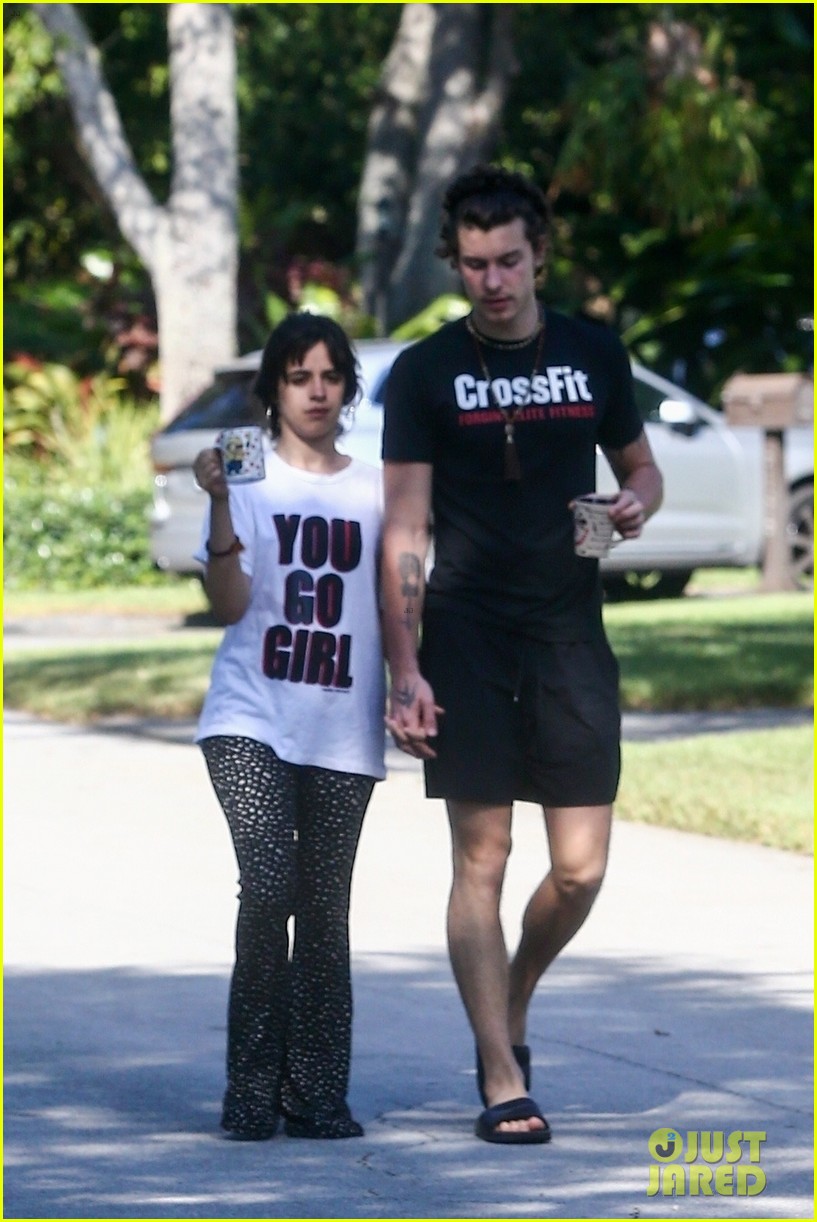 Camila Cabello Holds Hands with Shawn Mendes During Their Friday Morning Walk