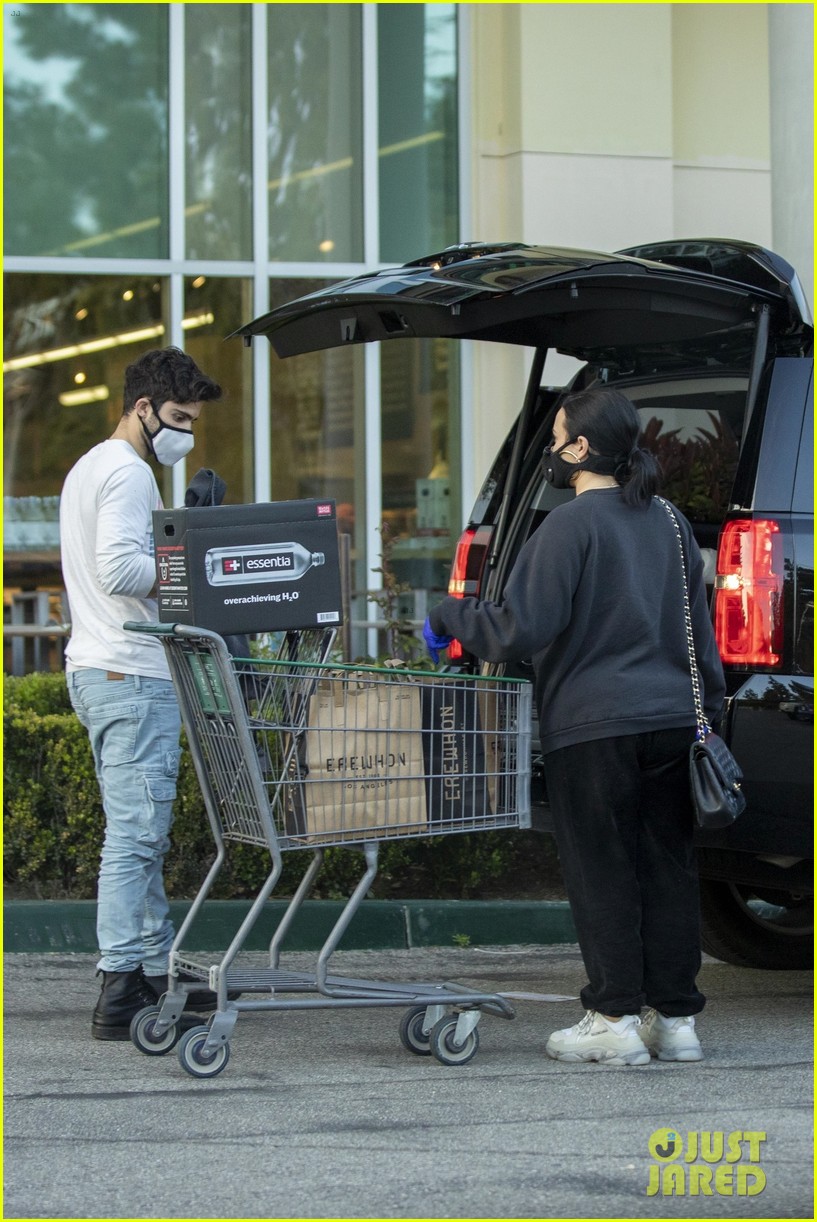 Demi Lovato & Boyfriend Max Ehrich Wear Masks While Grocery Shopping