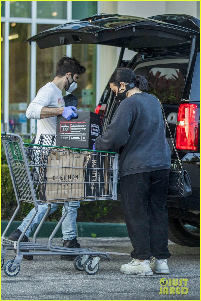 Demi Lovato & Boyfriend Max Ehrich Wear Masks While Grocery Shopping