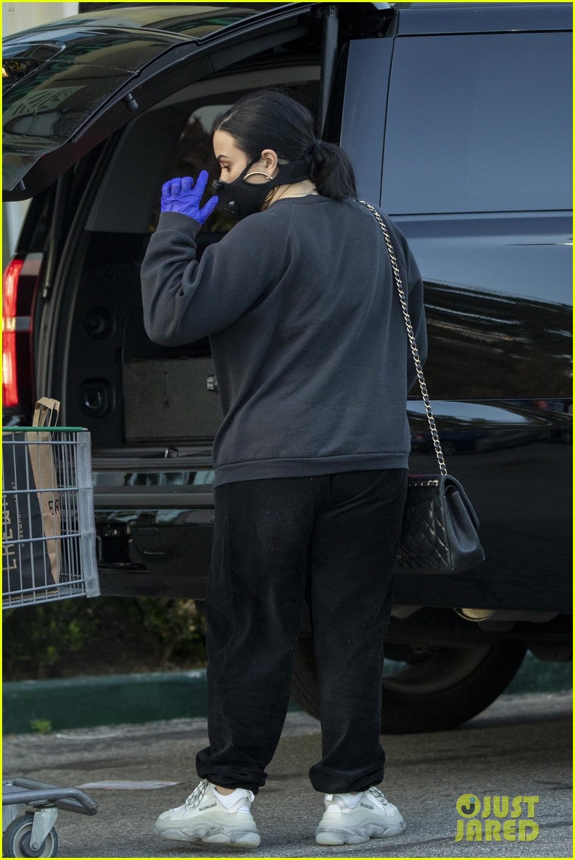 Demi Lovato & Boyfriend Max Ehrich Wear Masks While Grocery Shopping
