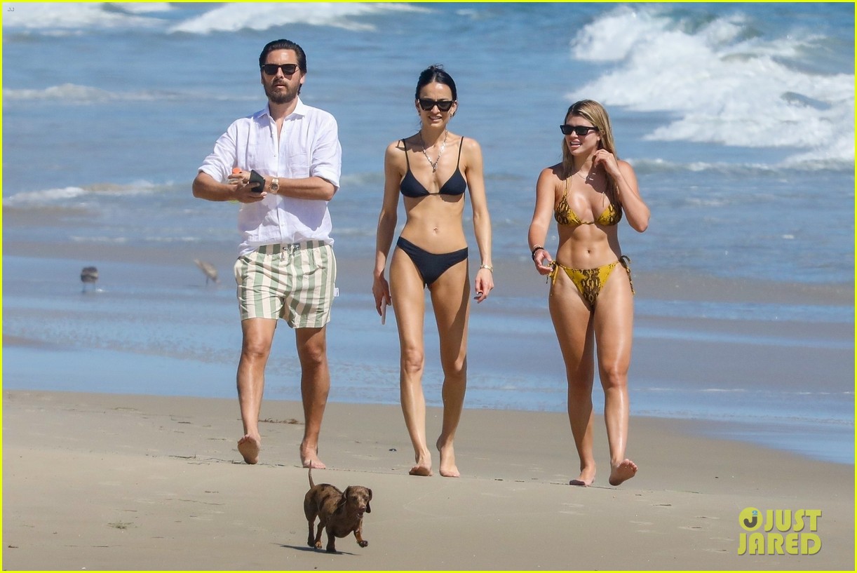 Sofia Richie Joins Boyfriend Scott Disick for a Beach Stroll