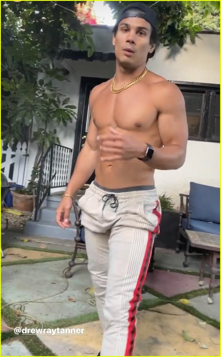 KJ Apa Challenges Drew Ray Tanner To Handstand Push-Up Competition - See Shirtless Pics!