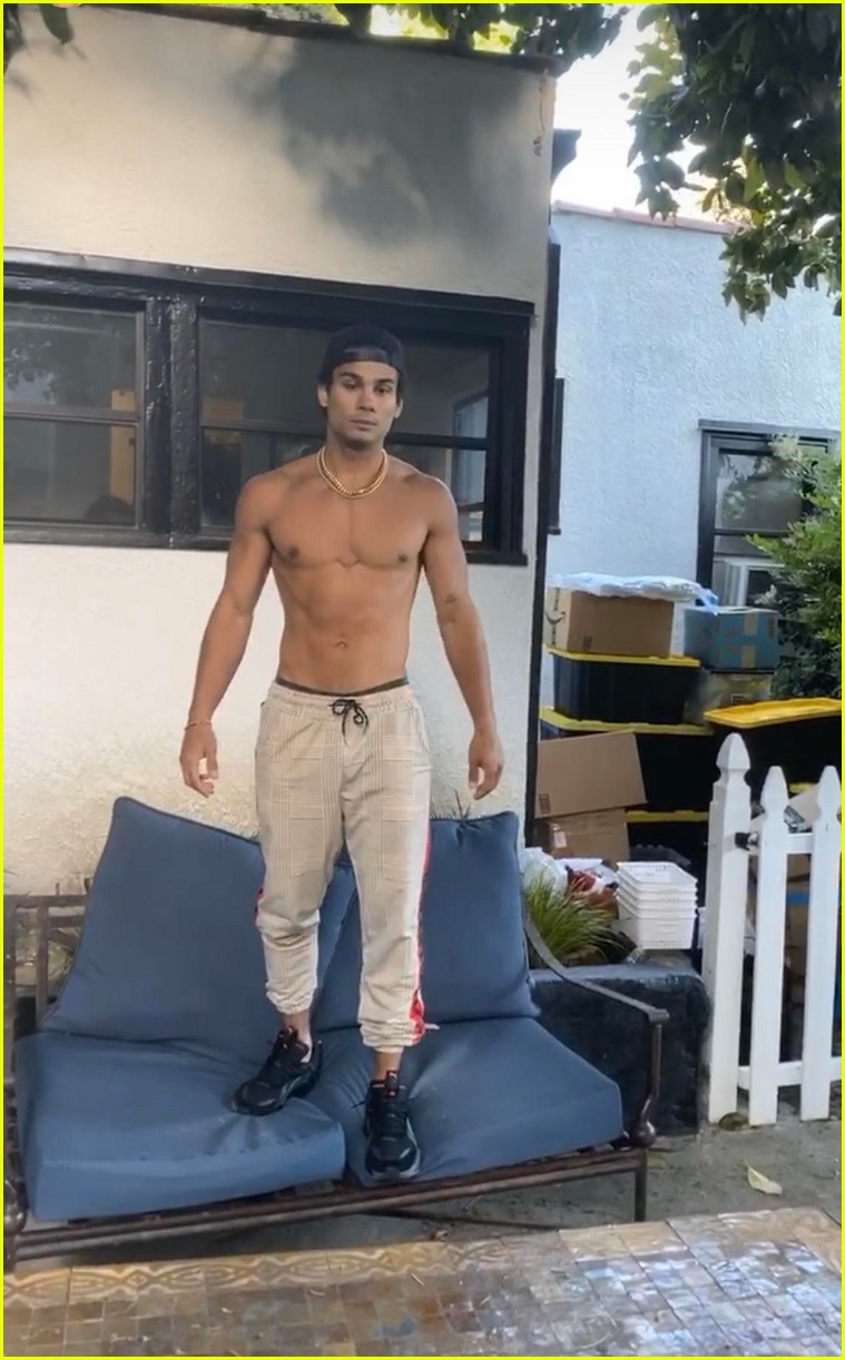 KJ Apa Challenges Drew Ray Tanner To Handstand Push-Up Competition - See Shirtless Pics!