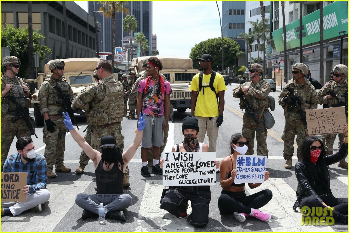Eva Gutowski & Nikita Dragun March With Protesters In Los Angeles