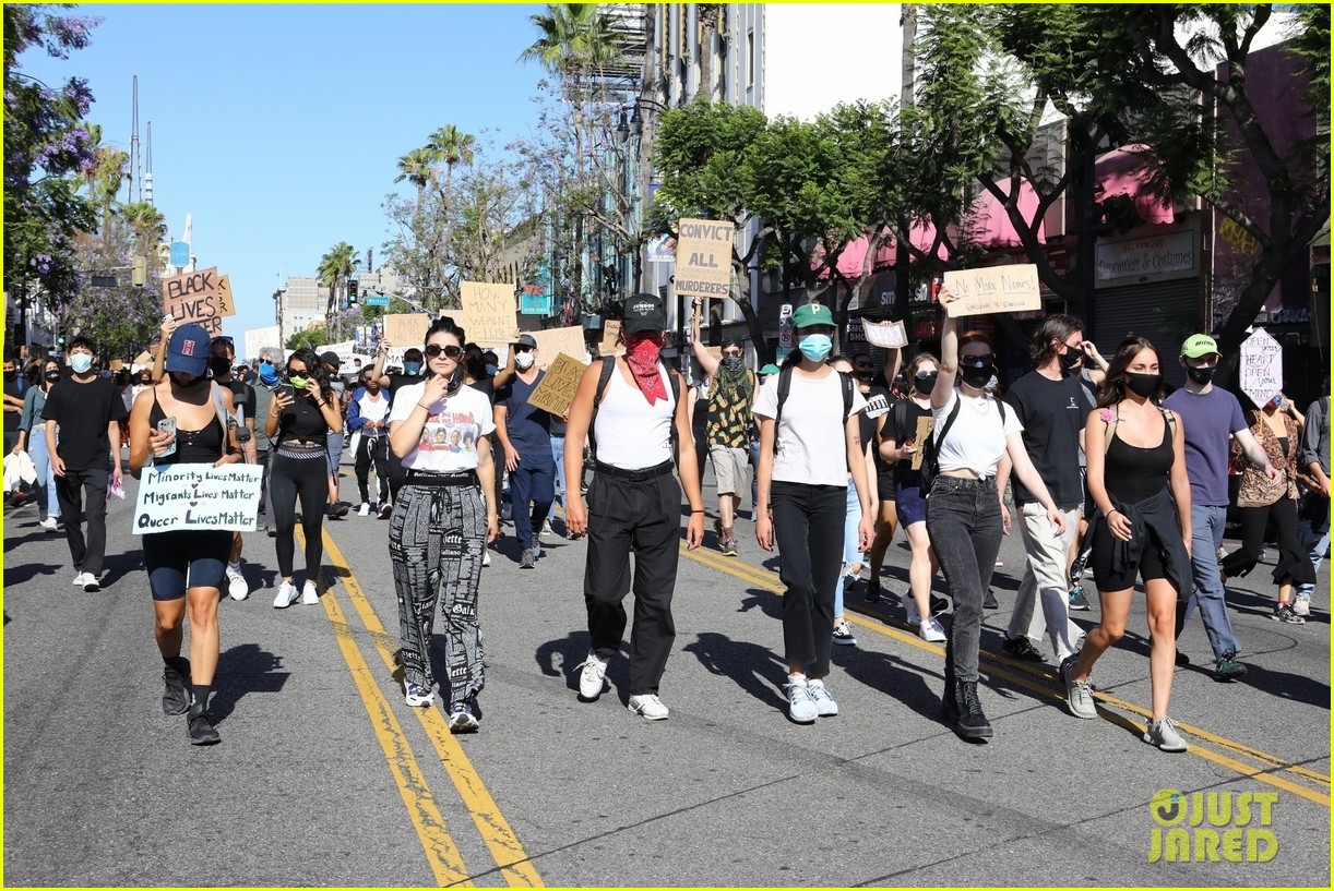 Cole Sprouse Marches with Kaia Gerber & Madelaine Petsch at Black Lives Matter Protest