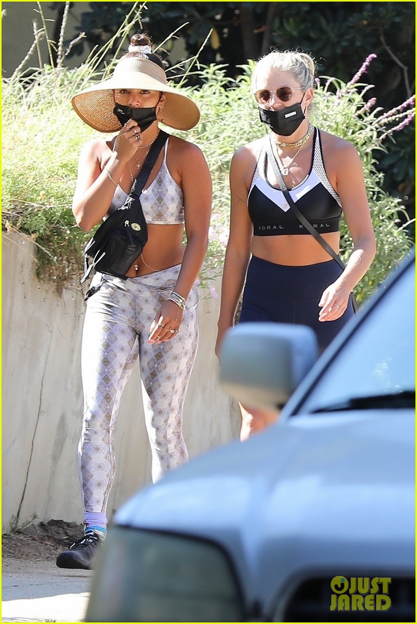 Vanessa Hudgens Rocks Matching Animal Print Look After Dancing in Gold Bikini on Instagram