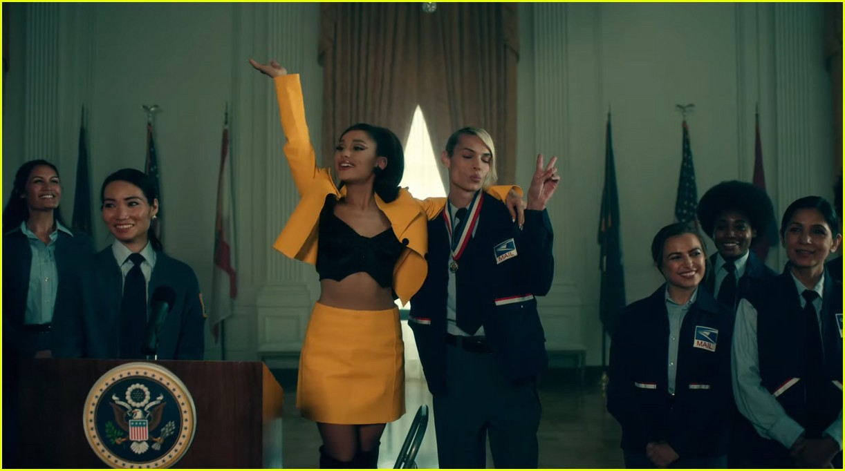 Ariana Grande Becomes President & Gives Us Amazing Fashion in 'Positions' Video!