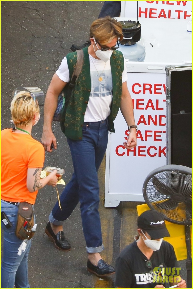 Harry Styles Wears a 'VOTE' Shirt on 'Don't Worry Darling' Set (Photos)