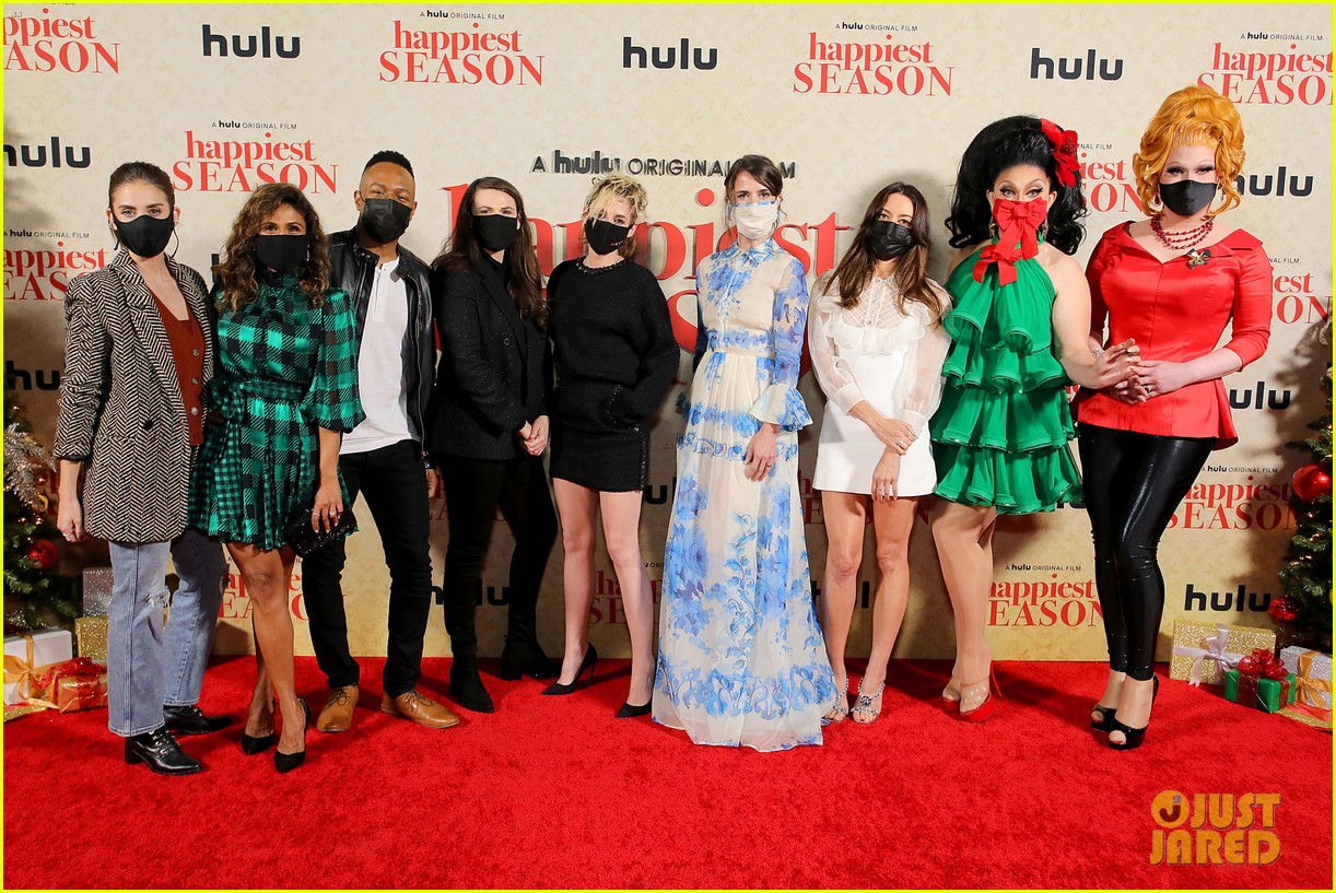 Kristen Stewart Wears LBD To 'Happiest Season' Drive-In Premiere