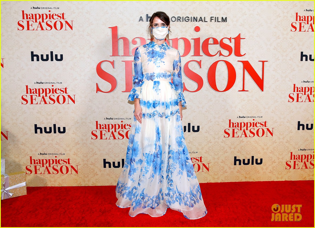 Kristen Stewart Wears LBD To 'Happiest Season' Drive-In Premiere