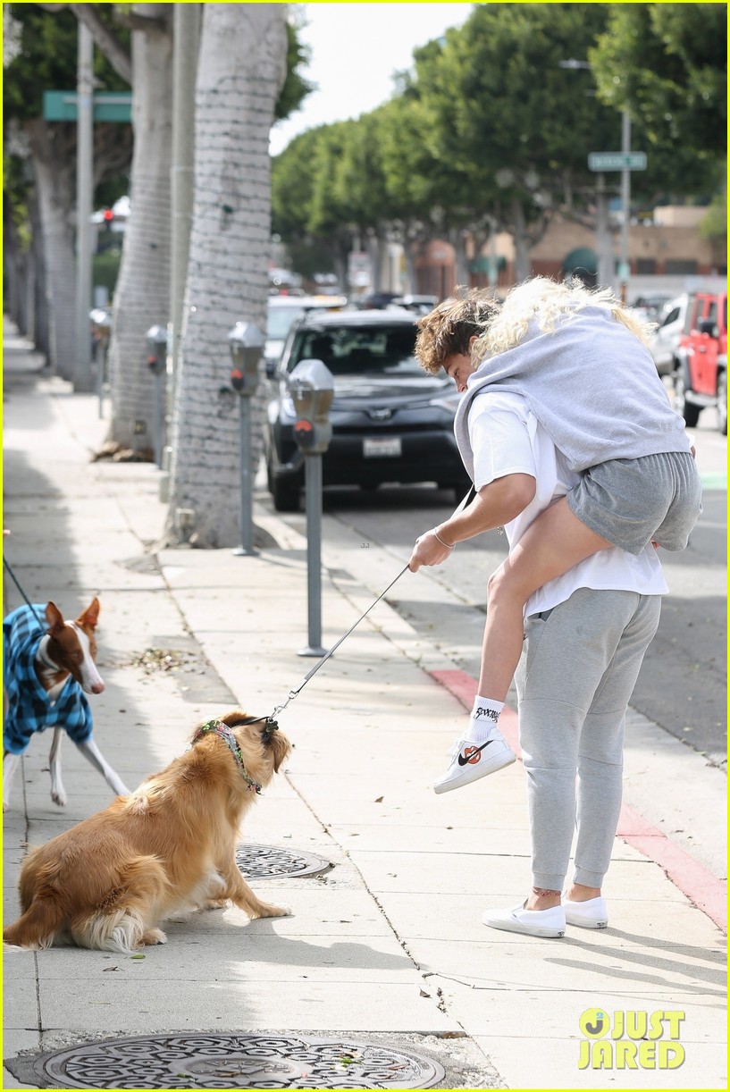Noah Beck Gives Dixie D'Amelio a Piggyback Ride After Breakfast Date