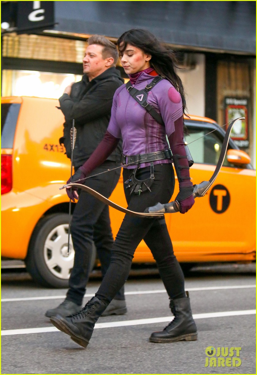 Hailee Steinfeld Looks Cool While Filming 'Hawkeye' TV Series